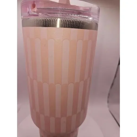 STANLEY QUENCHER PROTOUR 40OZ FLIP STRAW TUMBLER, TEA ROSE TILE - BRAND NEW - Picture 4 of 7